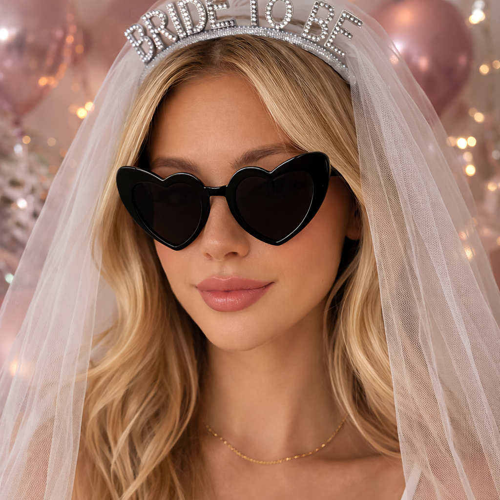 BLACK HEART GLASSES