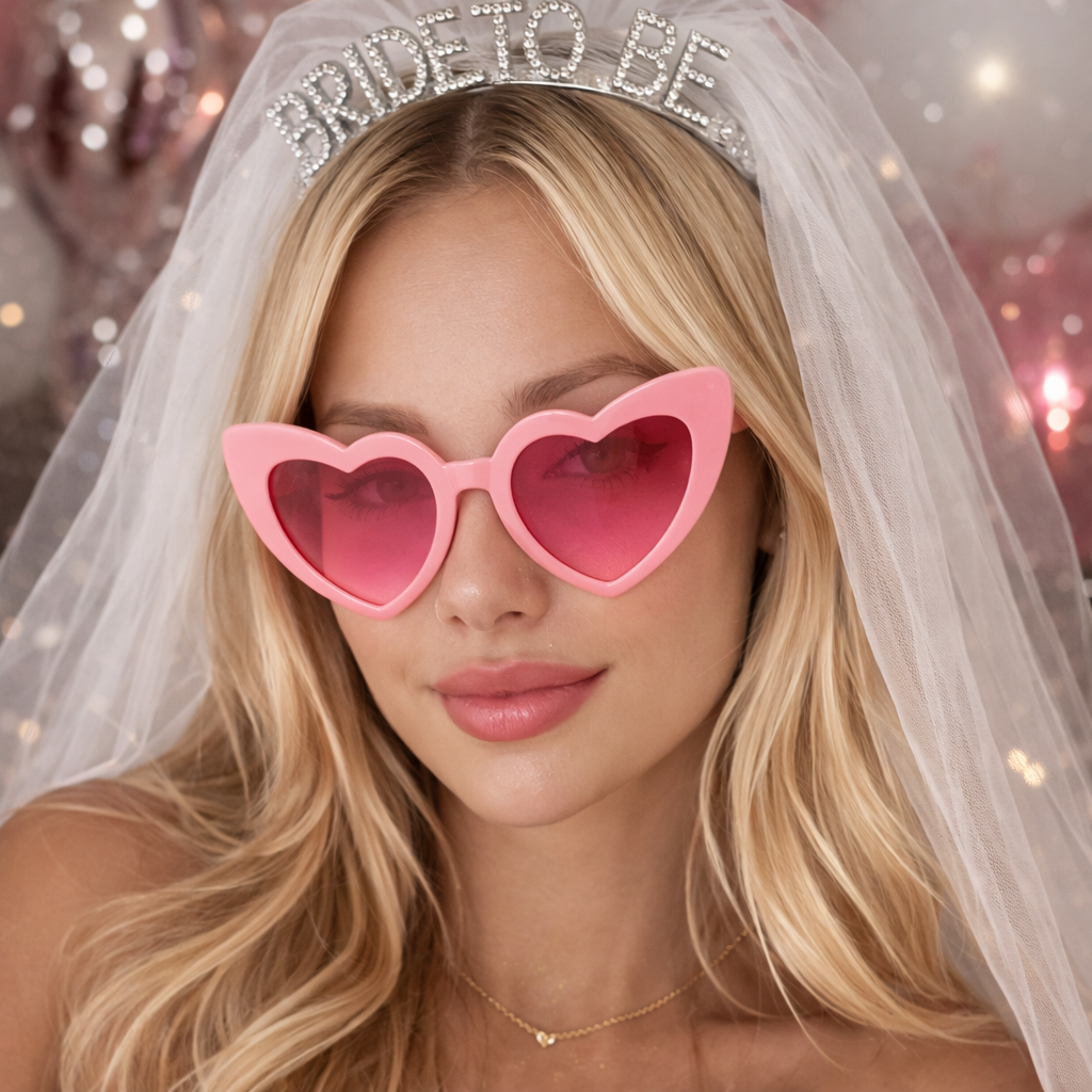 PINK HEART GLASSES