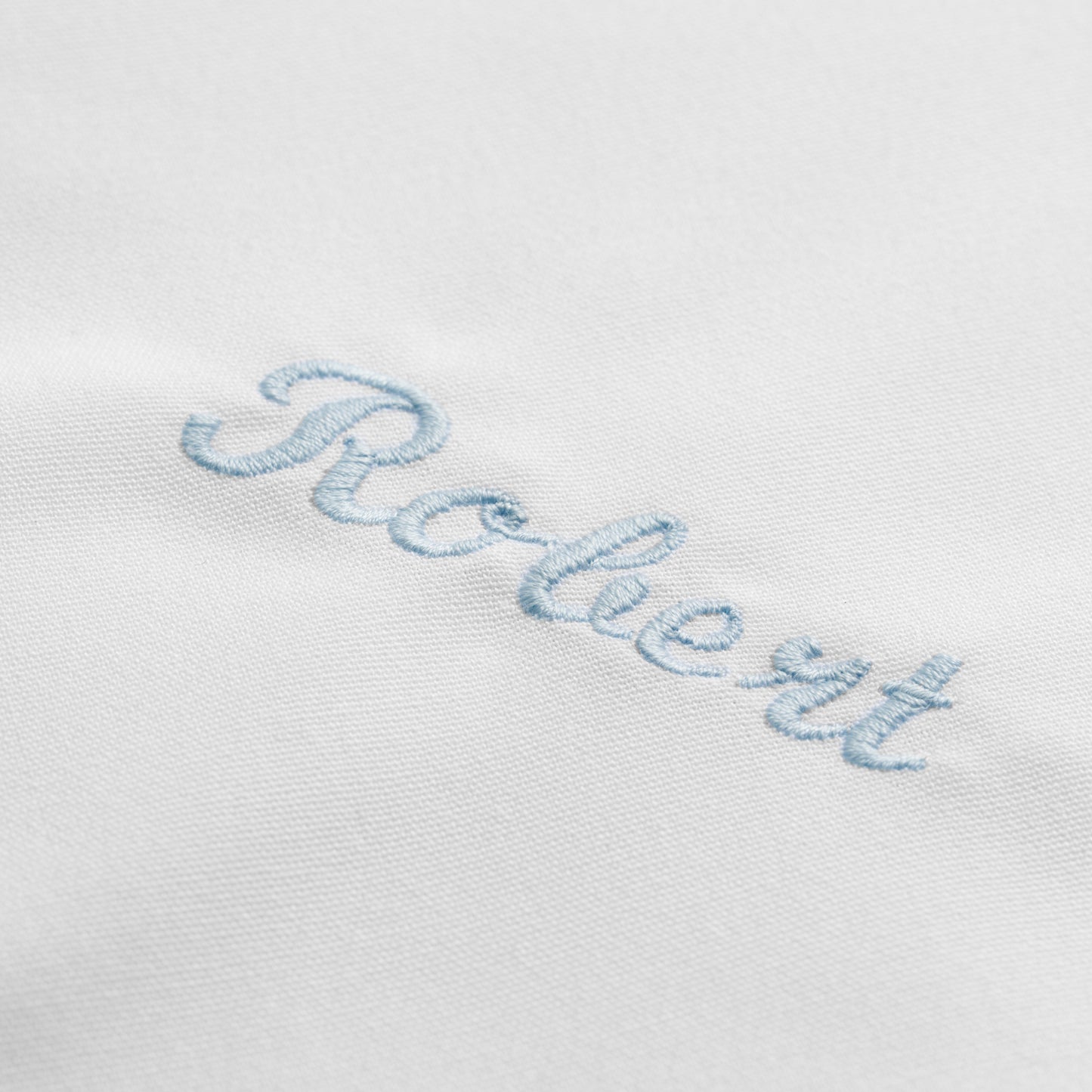 EMBROIDERED NAME WHITE DINNER NAPKIN