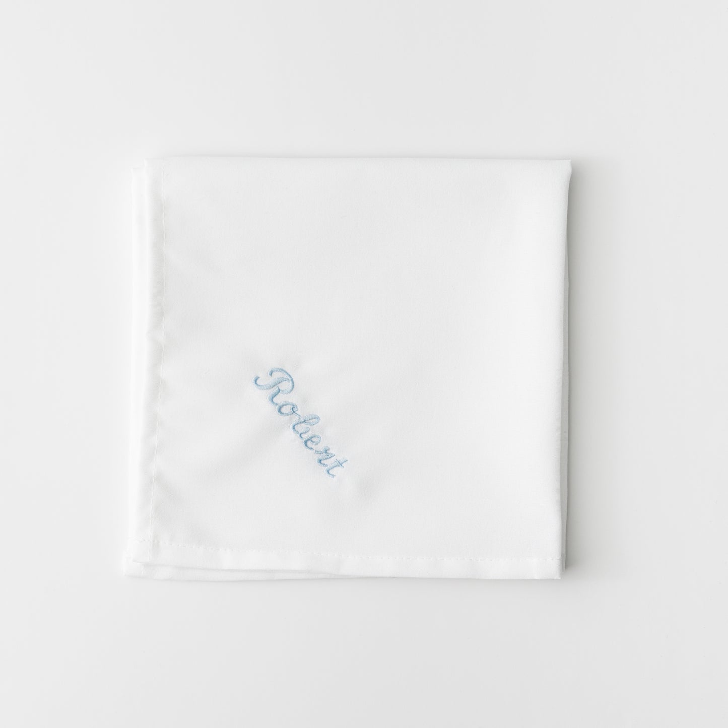 EMBROIDERED NAME WHITE DINNER NAPKIN