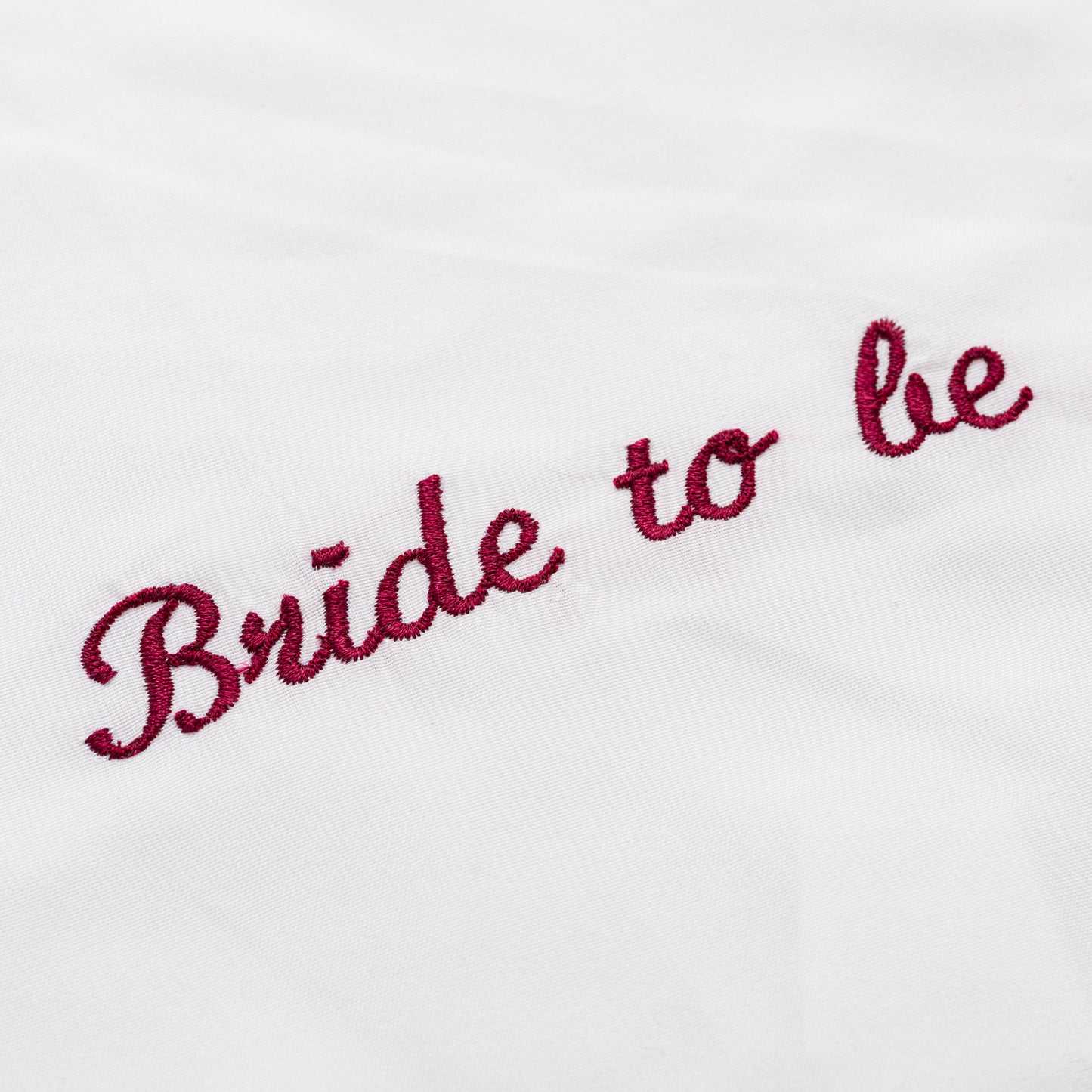 EMBROIDERED 'BRIDE TO BE' RUFFLE PILLOWCASE