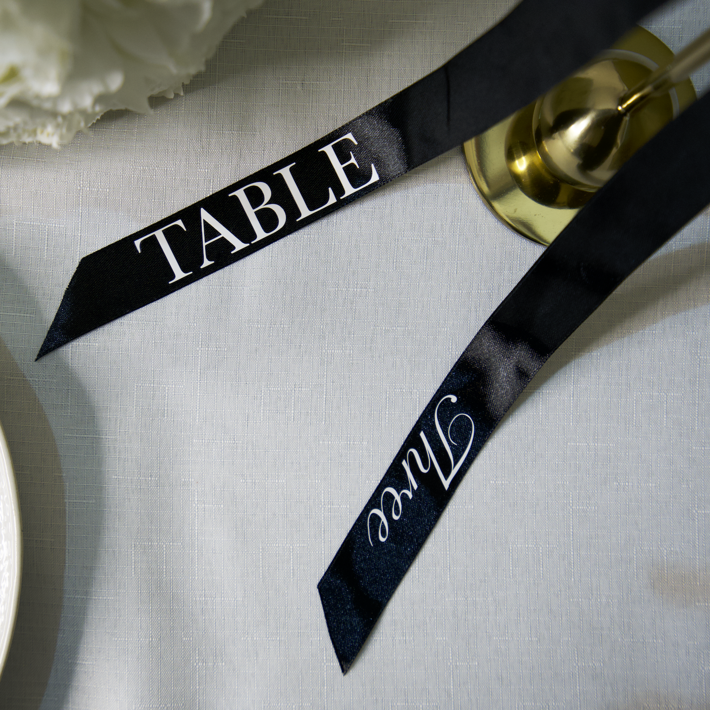 TABLE NUMBER CANDLESTICK RIBBONS