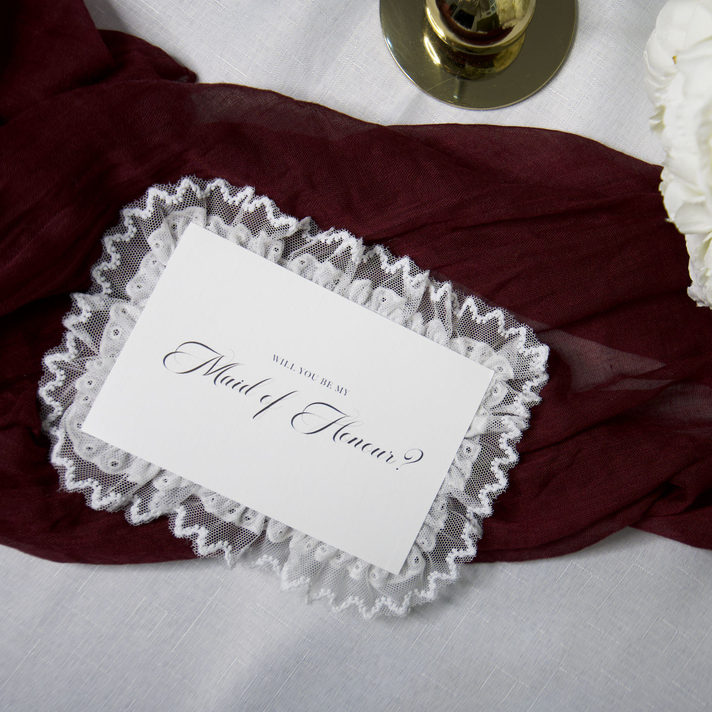 LACE FRILL WILL YOU BE MY CARD