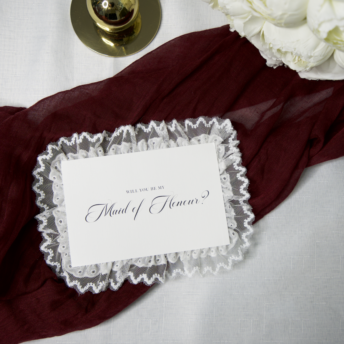 LACE FRILL WILL YOU BE MY CARD