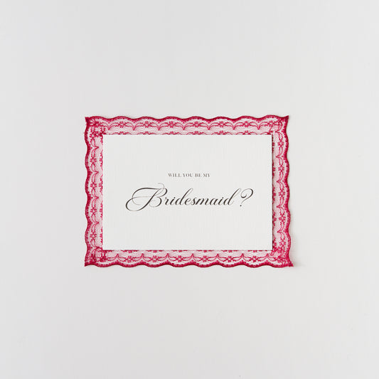 LACE TRIM WILL YOU BE MY CARD