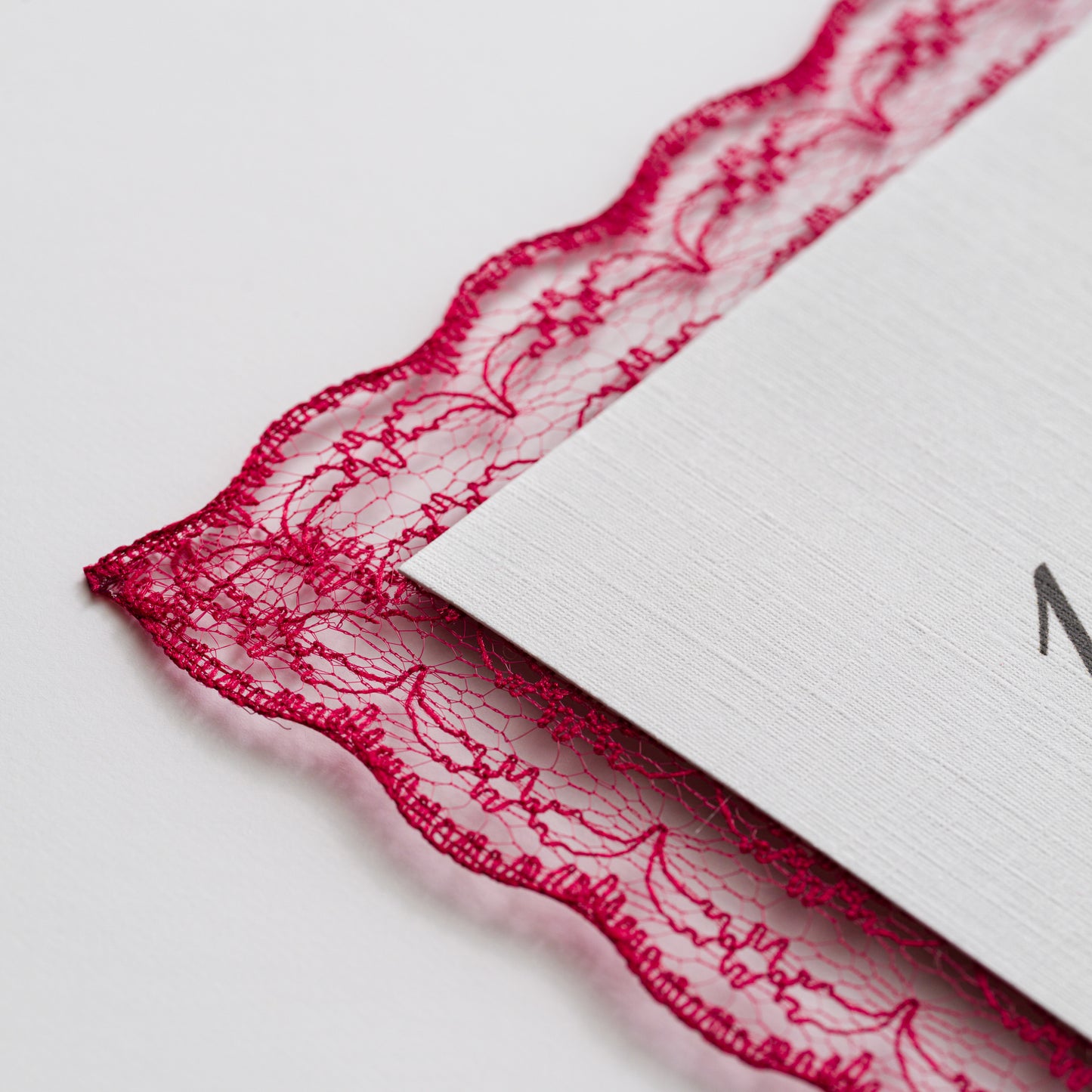 LACE TRIM SAVE THE DATE CARD