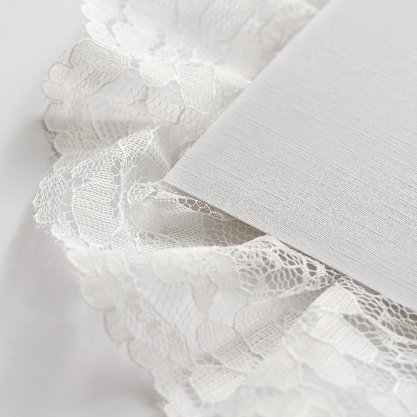 LACE FRILL SAVE THE DATE CARD