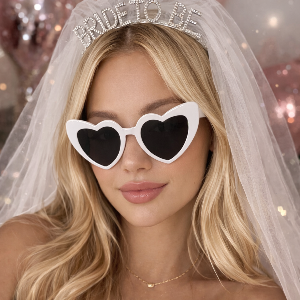 WHITE HEART GLASSES