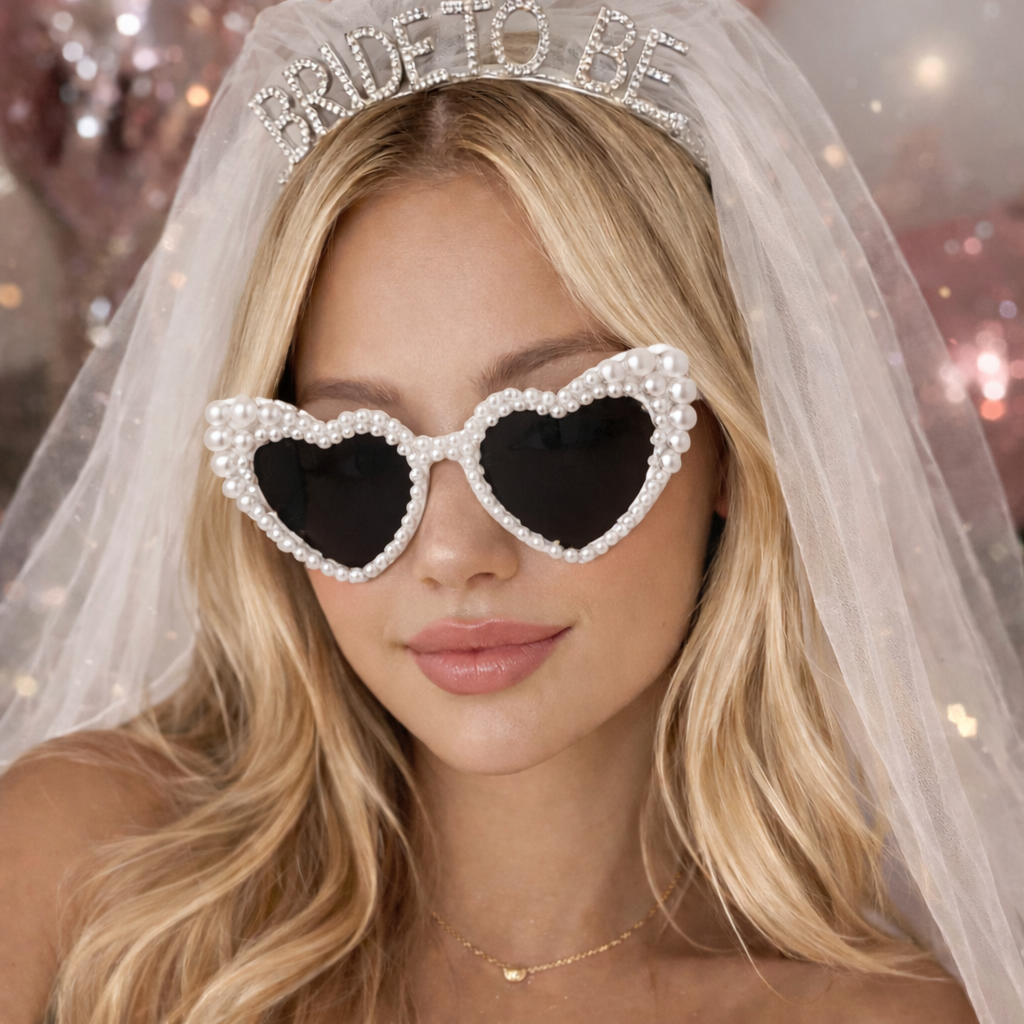 PEARL HEART GLASSES